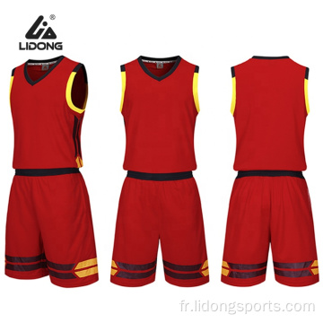 Ensemble de maillot de basket-ball de sublimation bon marché personnalisé